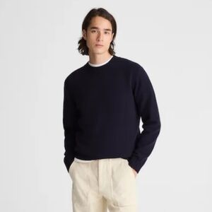 Madewell Crewneck Sweater in Heritage Merino Wool NW445 NWT Size XL Navy